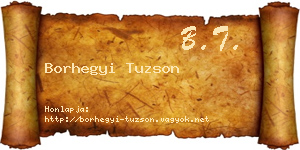 Borhegyi Tuzson névjegykártya